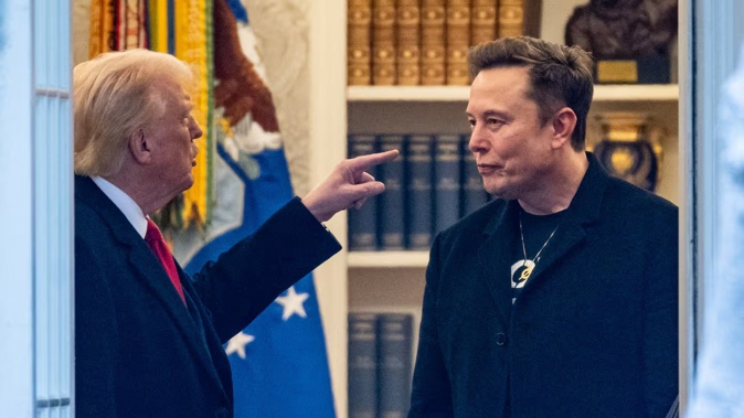 US President Donald Trump and his former adviser Elon Musk have clashed about disgraced financier and sex offender Jeffrey Epstein. Photo / AFP