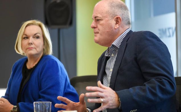 Judith Collins and Todd Muller. (Photo / NZ Herald)