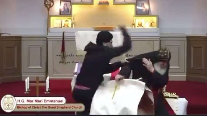 A bishop is stabbed during a service in Sydney. Photo / X