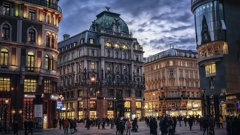 Vienna Shopping District at twilight. Photo / Supplied