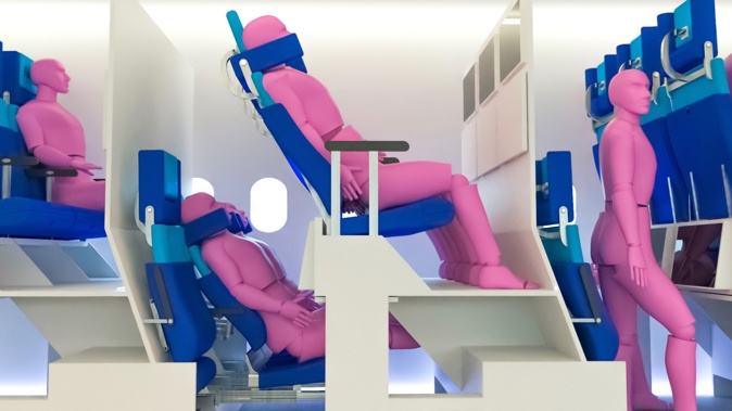 The design was in the works pre-pandemic, but the designer thinks it would work well in the wake of Covid-19. (Photo / Crystal Cabin Awards via CNN)
