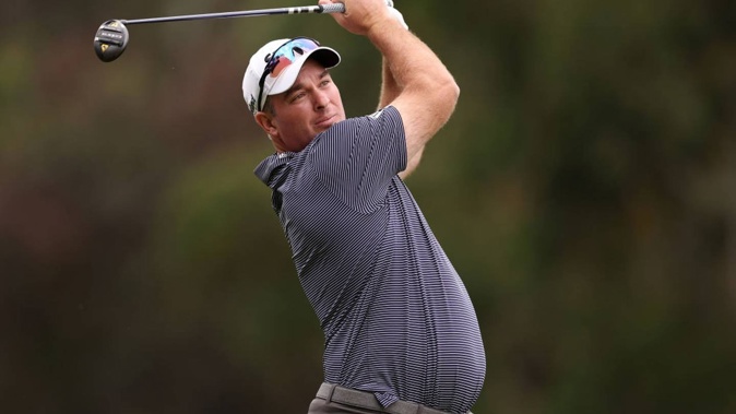 Ryan Fox plays his shot from the seventh tee during the first round of the 123rd U.S. Open Championship at The Los Angeles Country Club. Photo / Getty