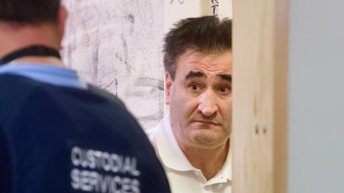 Amir Hoshang Mohebbi, whose refugee status has been consistently rejected by New Zealand authorities over the past 28 years, appears in Auckland District Court to be sentenced for rape and threatening to kill his victim. Photo / Jason Dorday