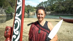 Constable Gail Shepherd, pictured at Waitangi Day in February 2021, was described as a straight-shooter who was working her dream job. Photo / NZ Police
