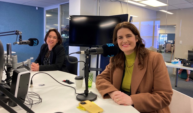 Labour MP for Hutt South Minister Ginny Andersen and National Party Deputy Leader Nicola Willis. Image / Newstalk ZB