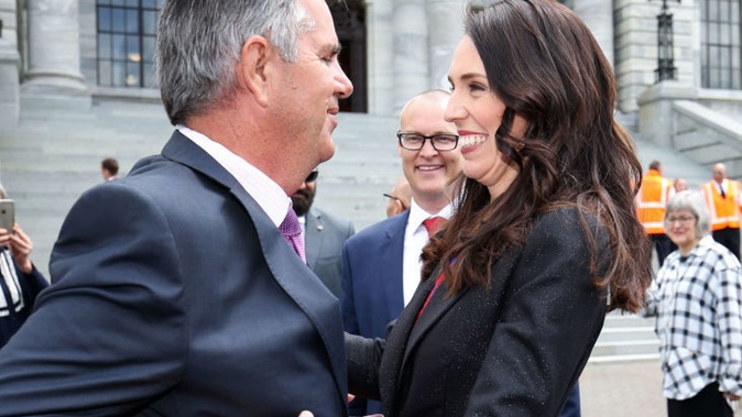 Jacinda Ardern, seen here with her father Ross Ardern, told the NZ Woman's Weekly his cancer diagnosis has 'put everything in perspective'. Photo / Getty Images