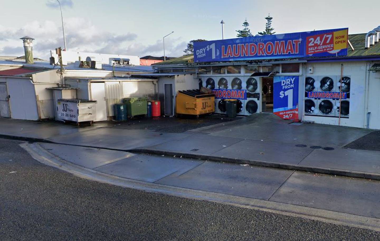 A white van carrying a 2-month-old baby was stolen from outside Blue2 Laundromat in Te Atatu South, Auckland today. Photo / Google Maps