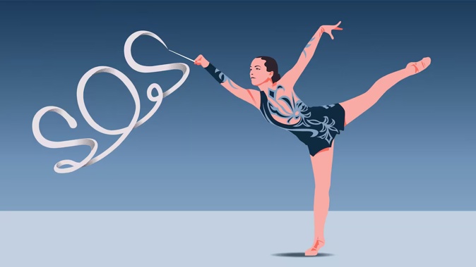 Rhythmic gymnasts speak out about the stress they are under. Illustration / Paul Slater