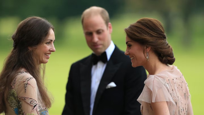 Lady Rose Hanbury (left), Prince William and Princess Catherine at the gala dinner in support of East Anglia's Children's Hospices' nook appeal at Houghton Hall. Photo / Getty Images
