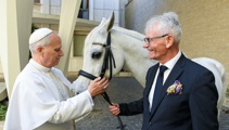 Step aside, popemobile, the Pope gets real horsepower