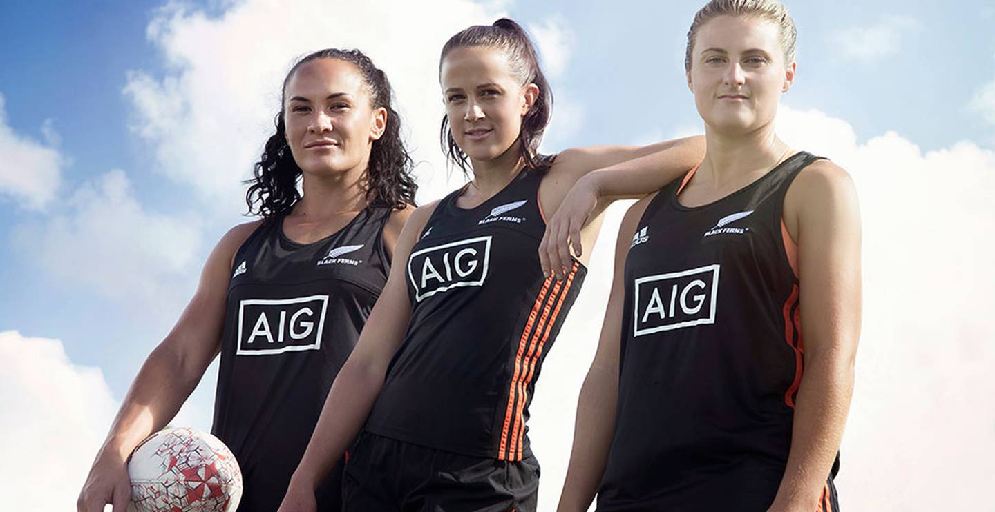 Black Ferns Portia Woodman, Charmaine Smith and Hazel Tubic. Photo / Supplied