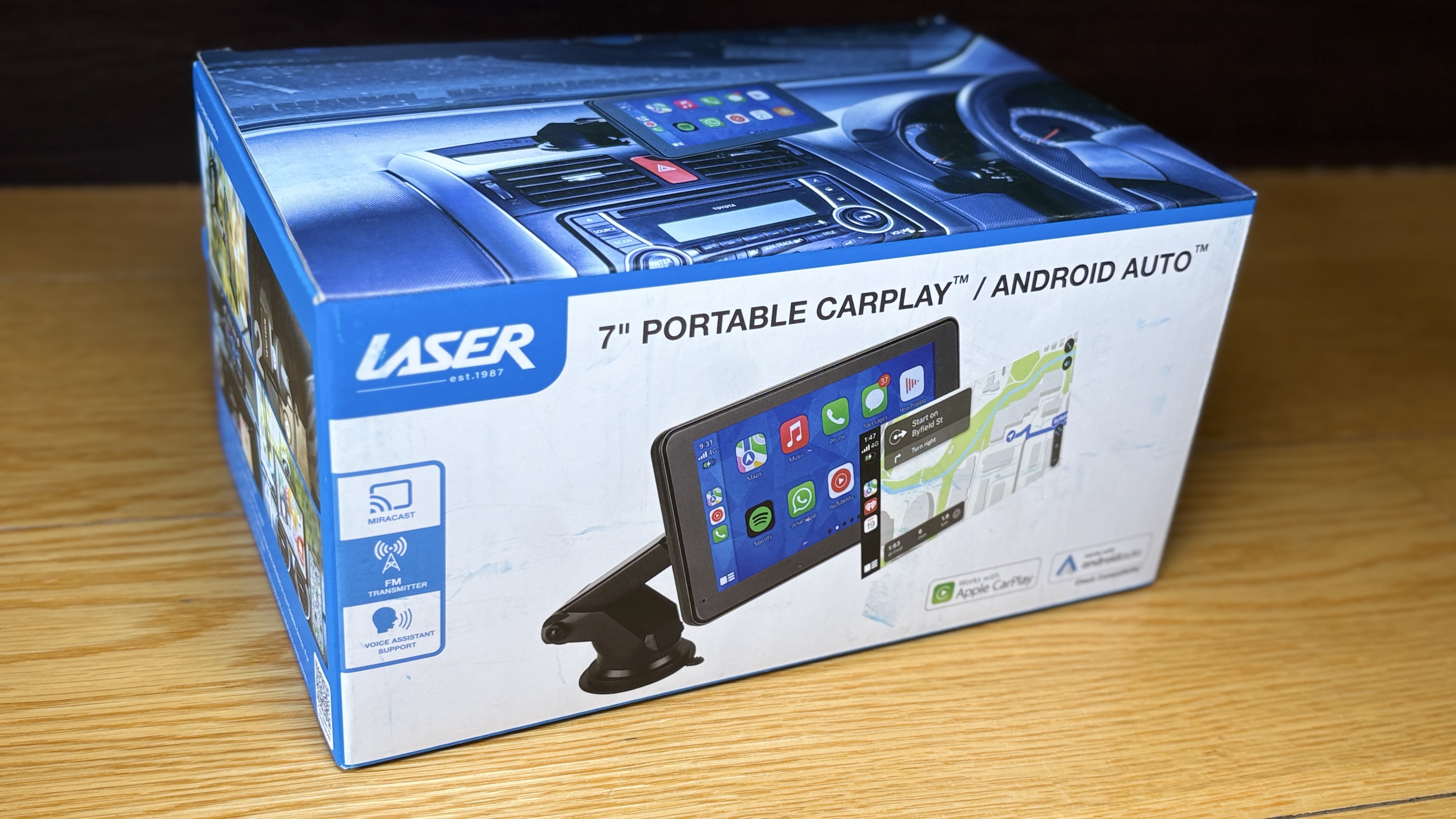 Laser 7 Inch Portable CarPlay Android Auto Touchscreen - Instantly Upgrade Your Car's Console