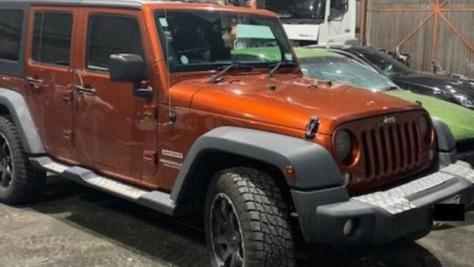 This Jeep was one of the vehicles confiscated by police during Operation Kingsville in 2020. (Photo / NZ Police)