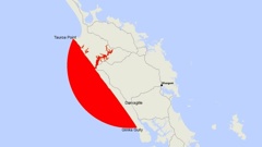 The area along Northland’s west coast where New Zealand Food Safety says people should not to collect or consume shellfish from due to a high paralytic shellfish toxin risk