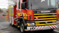 Four fire crews attended the scene to fight the blaze on the second storey of the apartment.