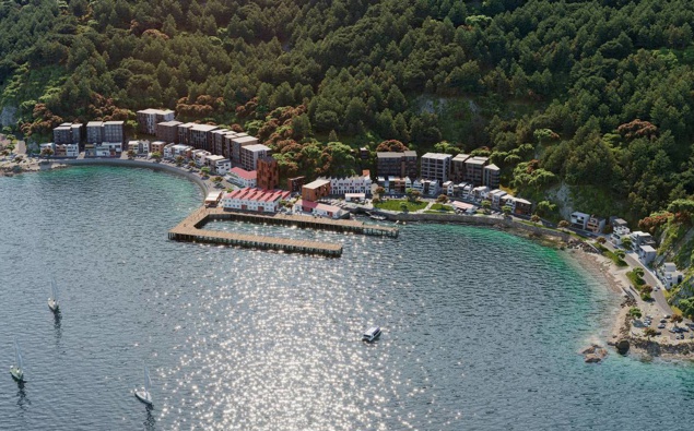 An artist's impression of an aerial view of the proposed development of Shelly Bay. (Photo / Supplied)