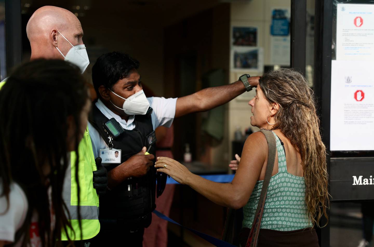 Protesters have been denied entry after failing to wear masks or show vaccine passports. (Photo / George Heard)