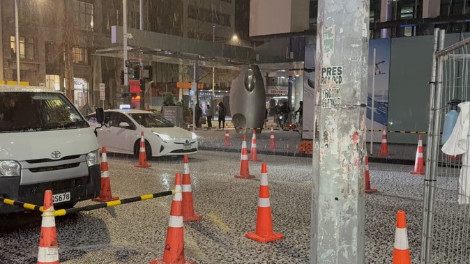 Cold air mixed with rain clouds over Auckland last night, creating the perfect conditions for hail.