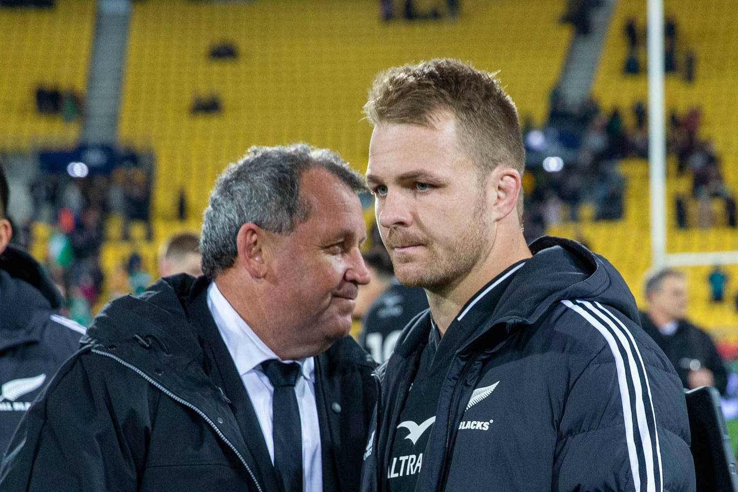 All Blacks coach Ian Foster and captain Sam Cane. Photo / Mark Mitchell