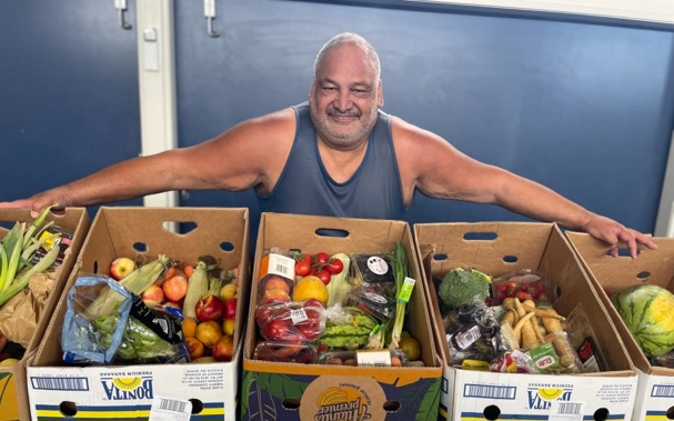 Owen Cooper works for the Ranui Baptist Community Care Trust which runs a food bank and says it supplies food to as many people as possible - and left over school lunches help when there just isn't enough to go around. Photo: RNZ/ Mahvash Ikram