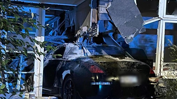 Amrit pal Singh was asleep in bed when he awoke to a car crashing through the door of his bedroom, heading straight towards him. (Photo / Supplied)