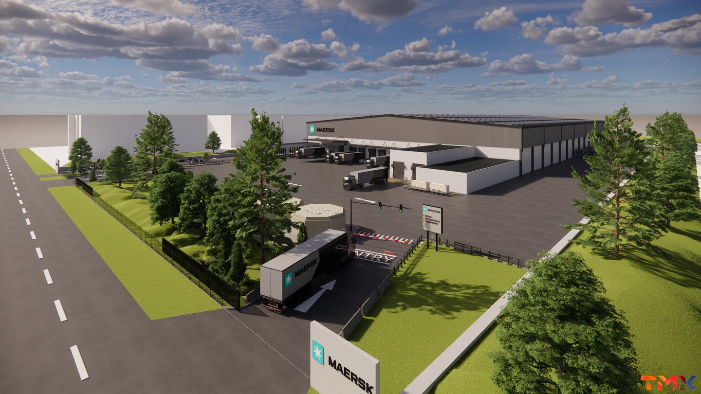 Artist impression of Maersk development at Ruakura Superhub. Image / Supplied