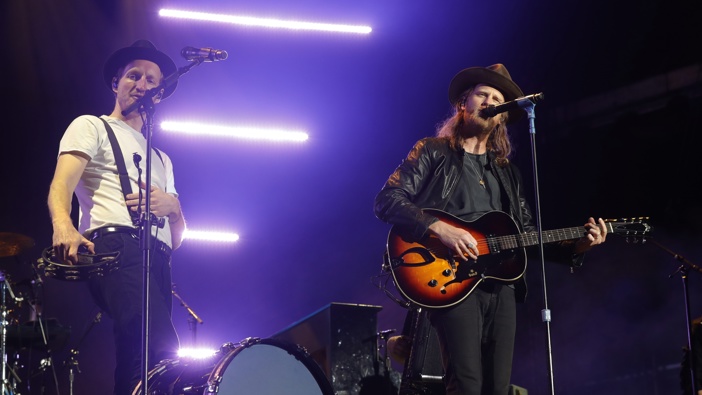 American singer Wesley Schultz of The Lumineers band performs on stage during the day three of the Corona Capital 2023 Music Festival at Autodromo Hermanos Rodriguez. (Photo By Essene Hernandez/ Eyepix Group) (Photo credit should read Essene Hernandez/ Eyepix Group/Future Publishing via Getty Images)