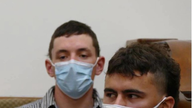 Marika Samuel Donumaiwai Parker (front) attacked an additional three people, while Matthew James Gray (at rear) tried to find the victim to apologise afterwards. (Photo / Tina Grumball)