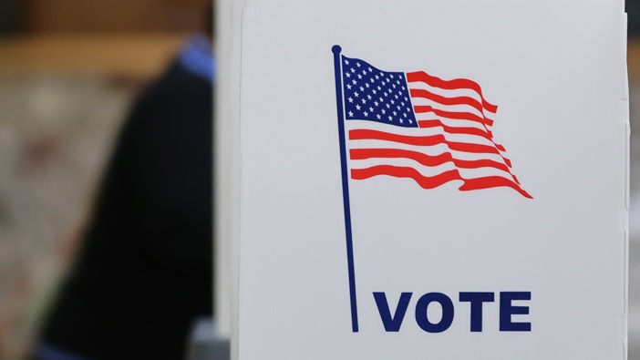 Wisconsin voters cast their ballots at the American Legion Hall on November 05, 2024 in Oak Creek, Wisconsin. (Photo by Stacy Revere/Getty Images)