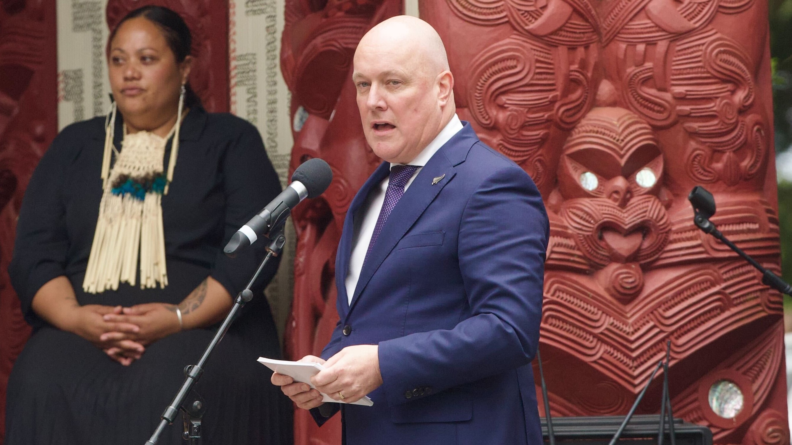 ‘Trespass!’: Hecklers drown out PM’s speech at Waitangi