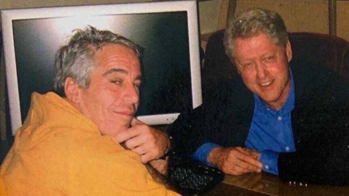 Bill Clinton is pictured with Jeffrey Epstein in an undated photograph.