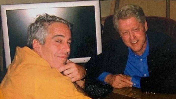 Bill Clinton is pictured with Jeffrey Epstein in an undated photograph.