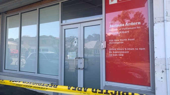 Staff Have Been Evacuated From The Prime Minister's Auckland Electoral Office After A Sword Was Used To Damage The Building This Morning. Photo / NZME