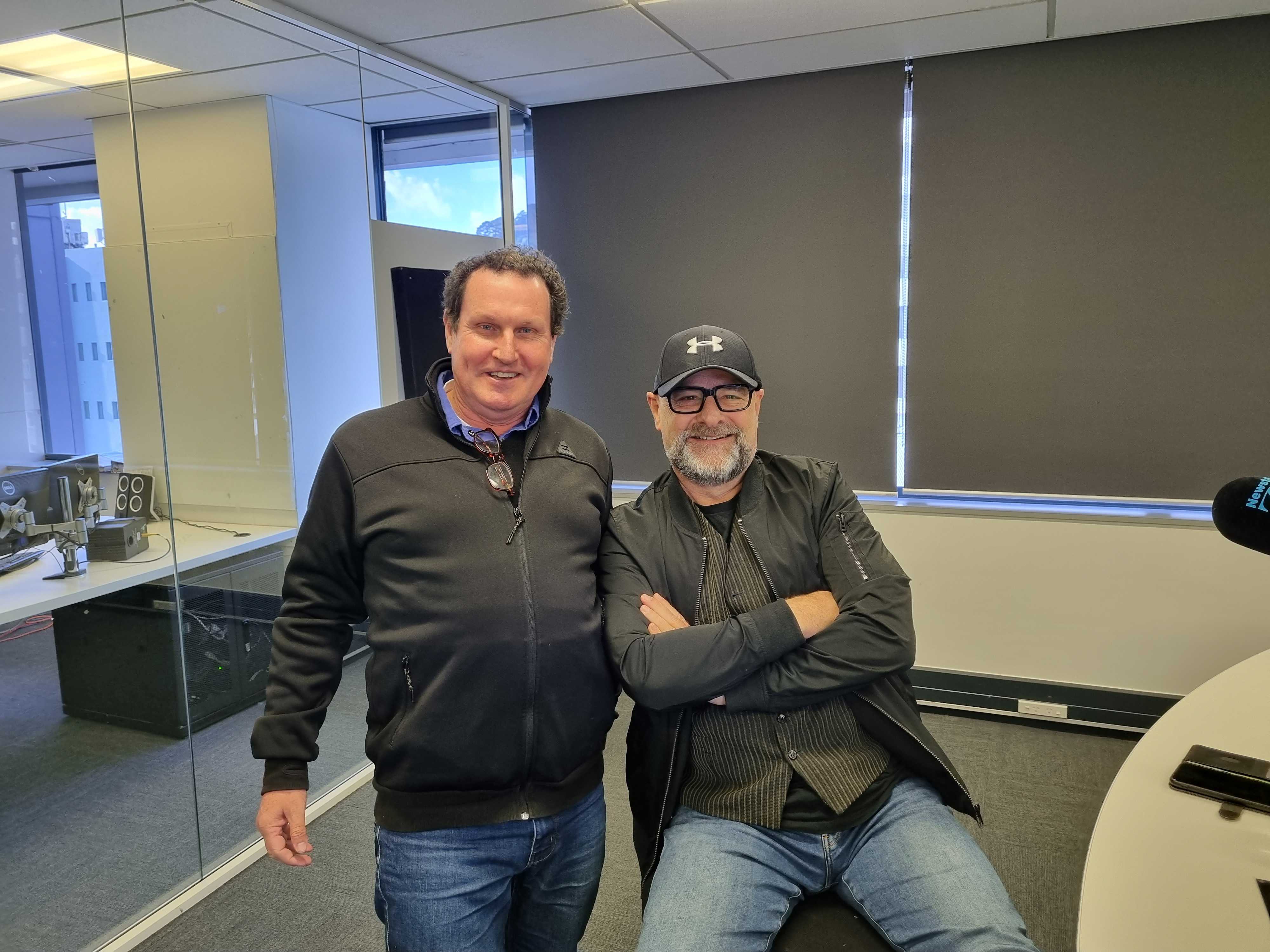 Dave Armstrong and David Chote in the Newstalk ZB studio