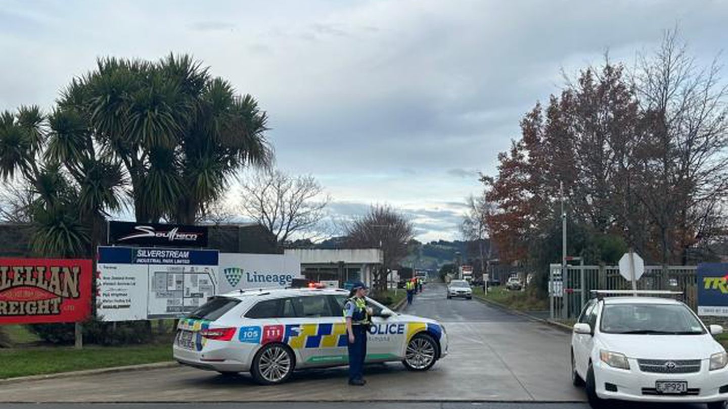 Silverstream Industrial Park on Dukes Rd has been evacuated. Photo / Gregor Richardson / ODT