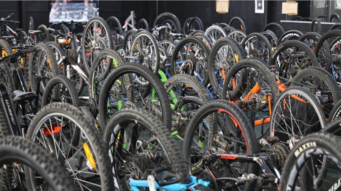 Police say they recovered 285 bicycles as part of their Operation Trump Card investigation. Photo / Supplied