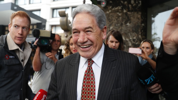Peters leaving the Cordis Hotel. Photo / Dean Purcell