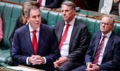 Australia’s Treasurer Jim Chalmers delivers his budget speech at Parliament House on March 25, 2025 in Canberra, Australia. (Photo by Hilary Wardhaugh/Getty Images)