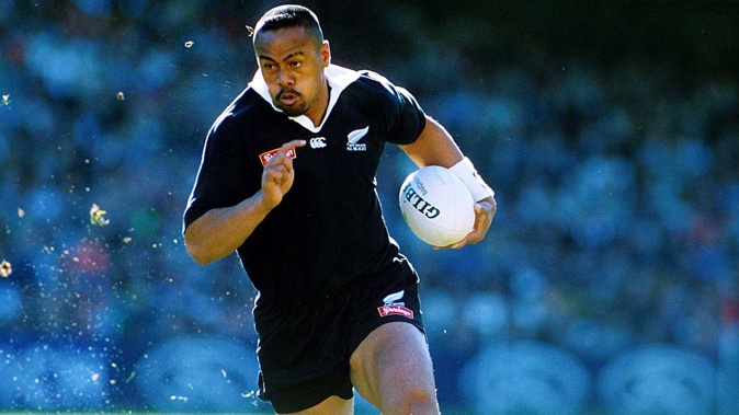 Jonah Lomu playing against Australia at Sydney Football Stadium in 1995. Photo / Photosport