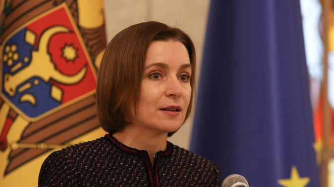 Moldovan President Maia Sandu claims Russia plans to deploy saboteurs with military training, camouflaged in civilian clothes, who will undertake violent actions, attack state buildings, and take hostages. Photo / Aurel Obreja, AP