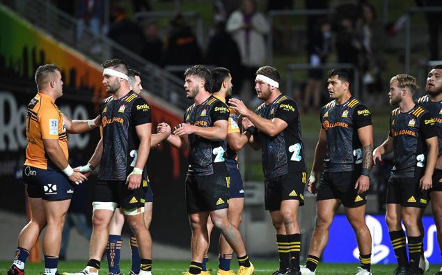 Chiefs celebrate their win over the Brumbies. (Photo / Photosport)