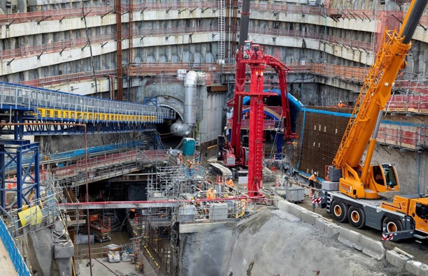 Construction of the Mt Eden section of the Auckland City Rail Link, 2022. Photo / NZME