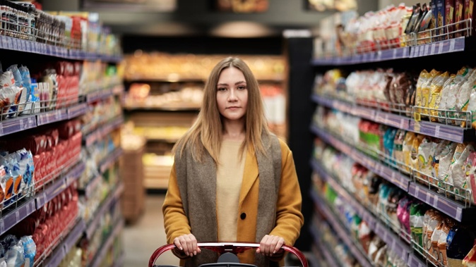 Higher grocery prices have contributed to a rise in annual inflation.