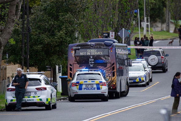 A person was fatally stabbed in an assault on a bus on Church St in Onehunga. Photo / Hayden Woodward