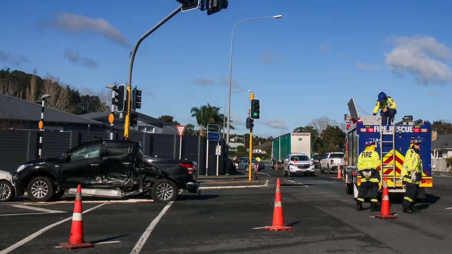 Two people taken to hospital after three-vehicle crash in Whangārei