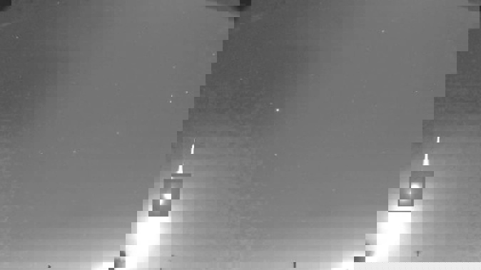 Image from the fireball camera hosted by the Hamilton Astronomical Society. Photo / Supplied