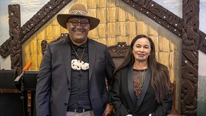 Te Pāti Māori co-leaders Rawiri Waititi and Debbie Ngarewa-Packer.