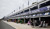 A general view of the Formula 2 pit lane during previews ahead of Round 1 Melbourne of the Formula 2 Championship at Albert Park Circuit on March 04, 2026 in Melbourne, Australia. (Photo by James Sutton - Formula 1/Formula 1 via Getty Images)