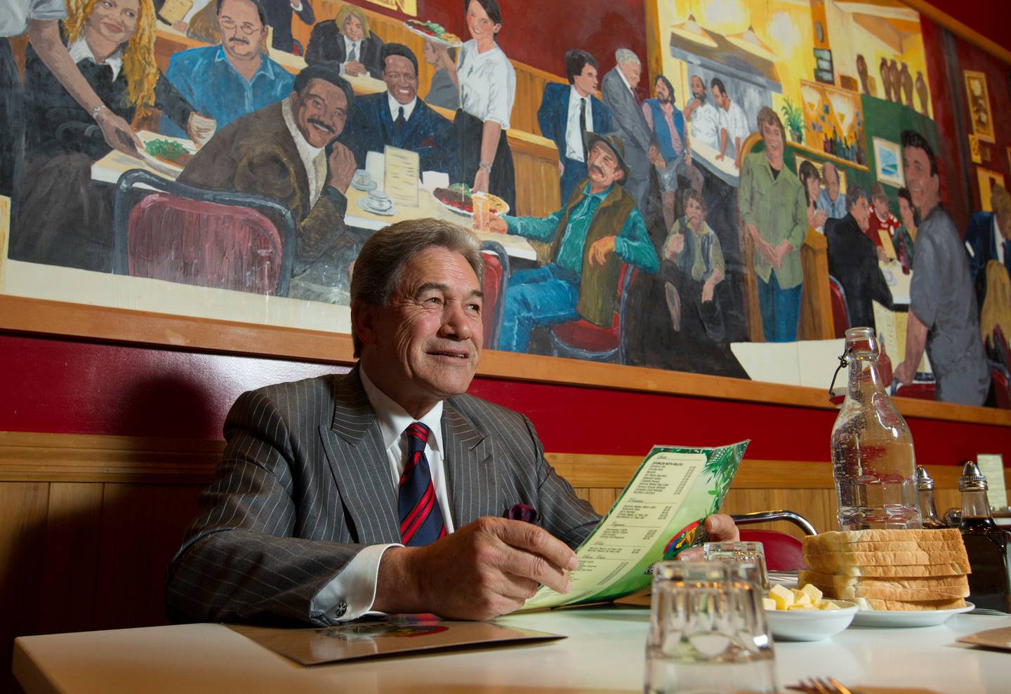 Winston Peters at the Green Parrot in 2013. Photo / Mark Mitchell