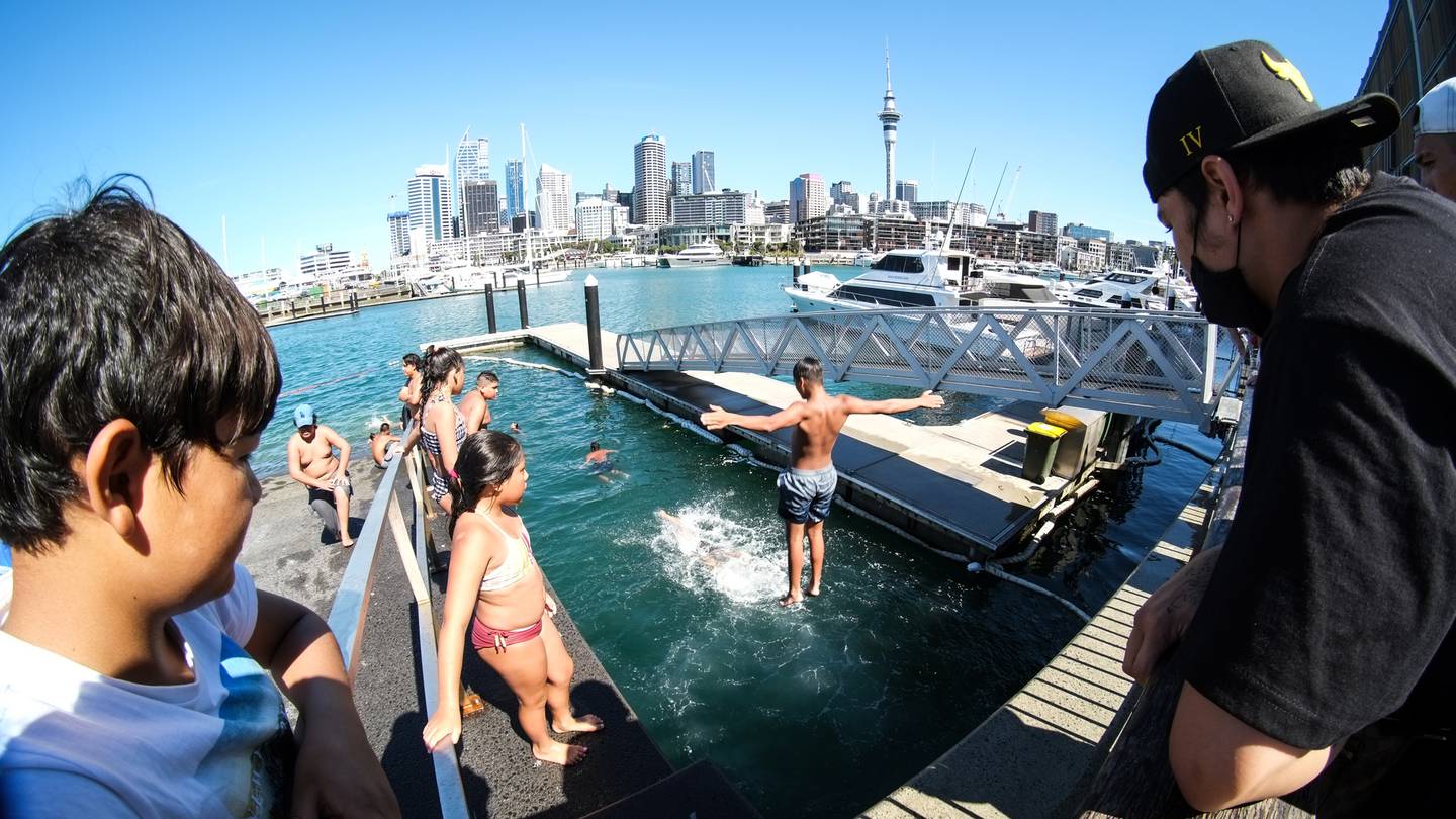 Another hot day in Auckland will make for some downtime in the water for many today. Photo / Alex Robertson
